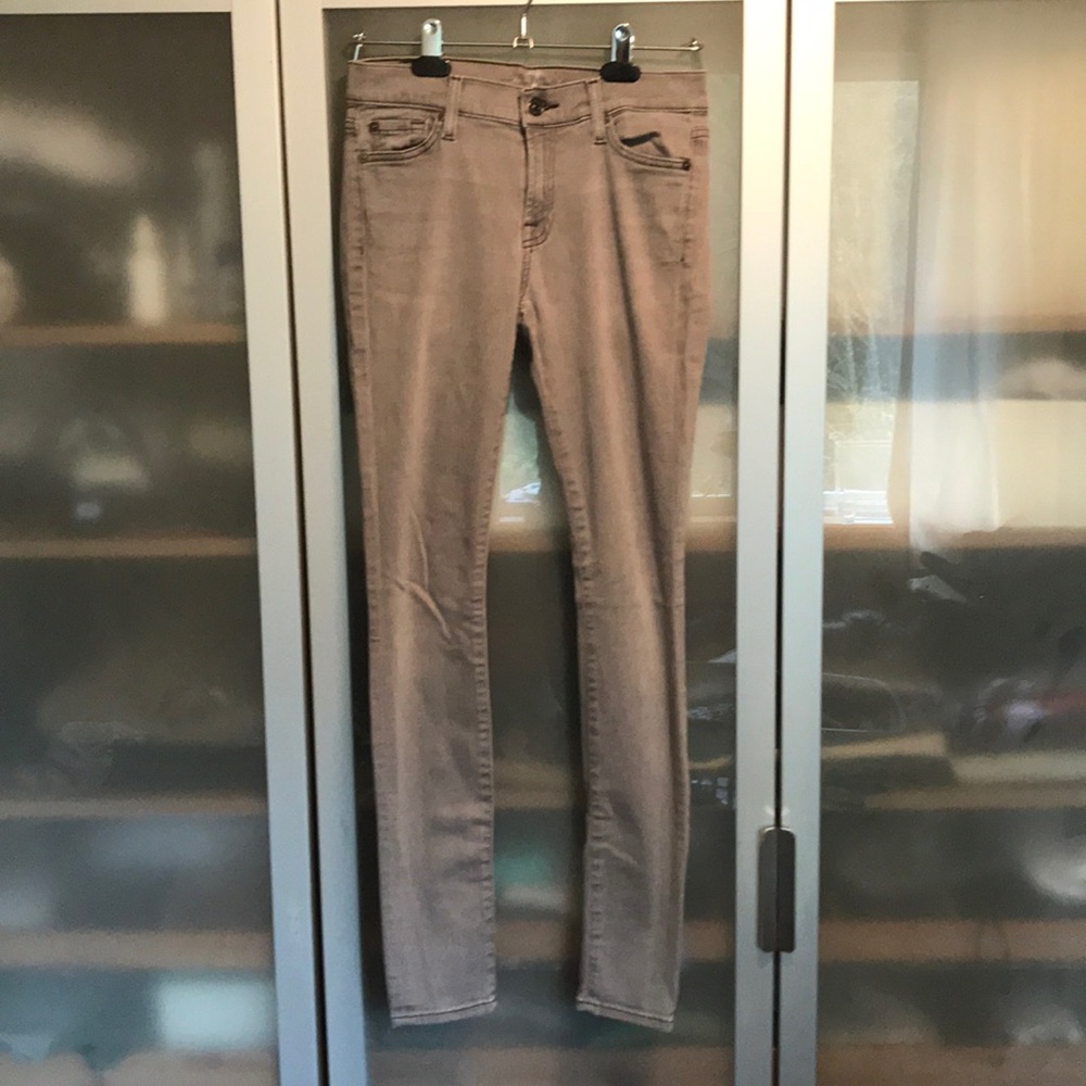 VGUC light gray 7 for All Mankind skinny jeans